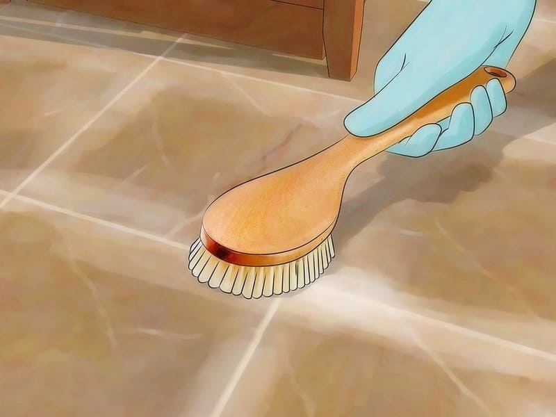 Chọn màu keo ron bằng cách thử thực tế trên sàn gạch