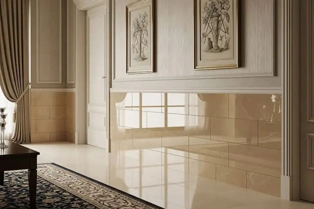 Gạch ốp nền có thể dùng để ốp chân tường