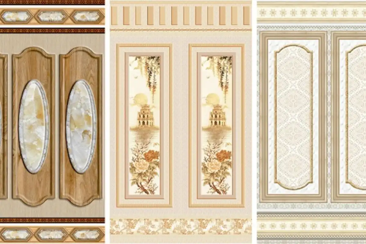 Mẫu gạch chân tường họa tiết