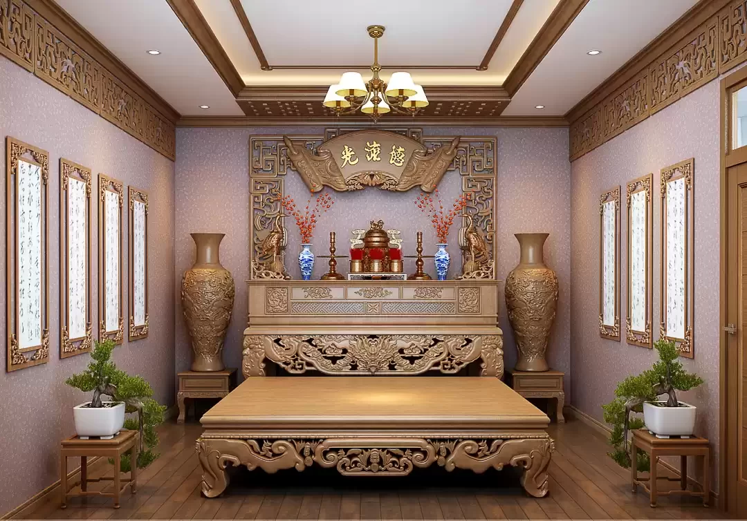 thiết kế phòng thờ