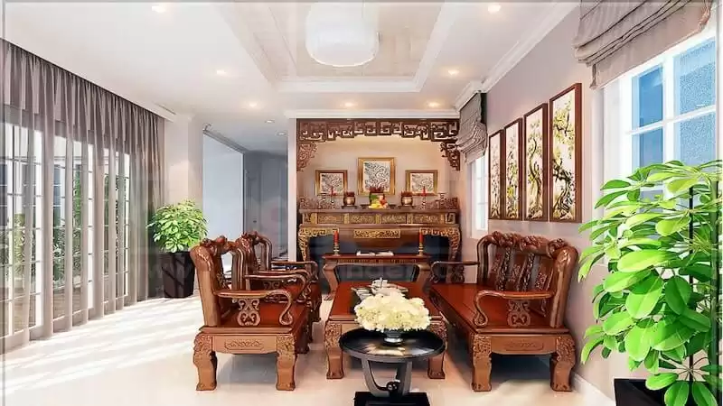 thiết kế phòng thờ