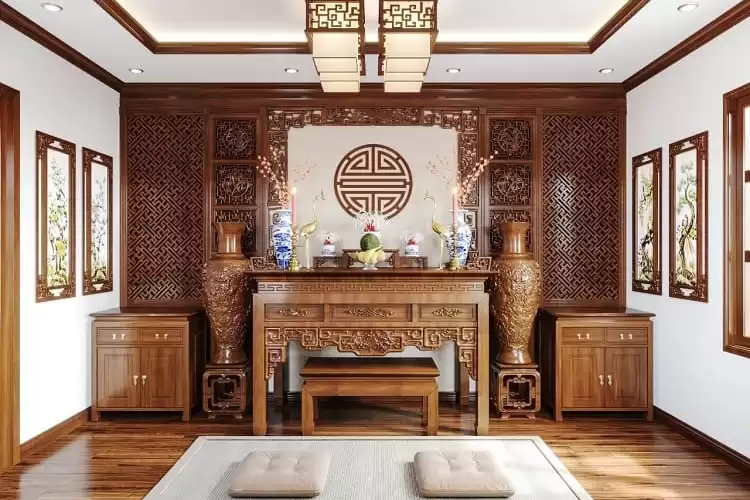 thiết kế phòng thờ