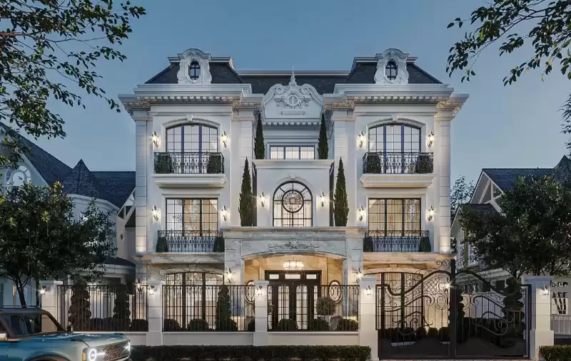 Mái Mansard kết hợp mái Thái.