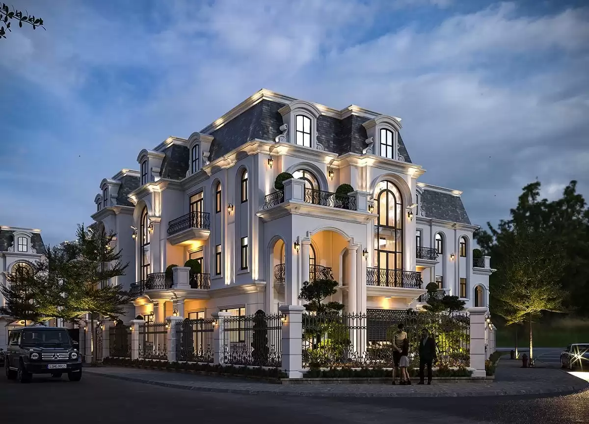 Mái Mansard biệt thự tân cổ điển.