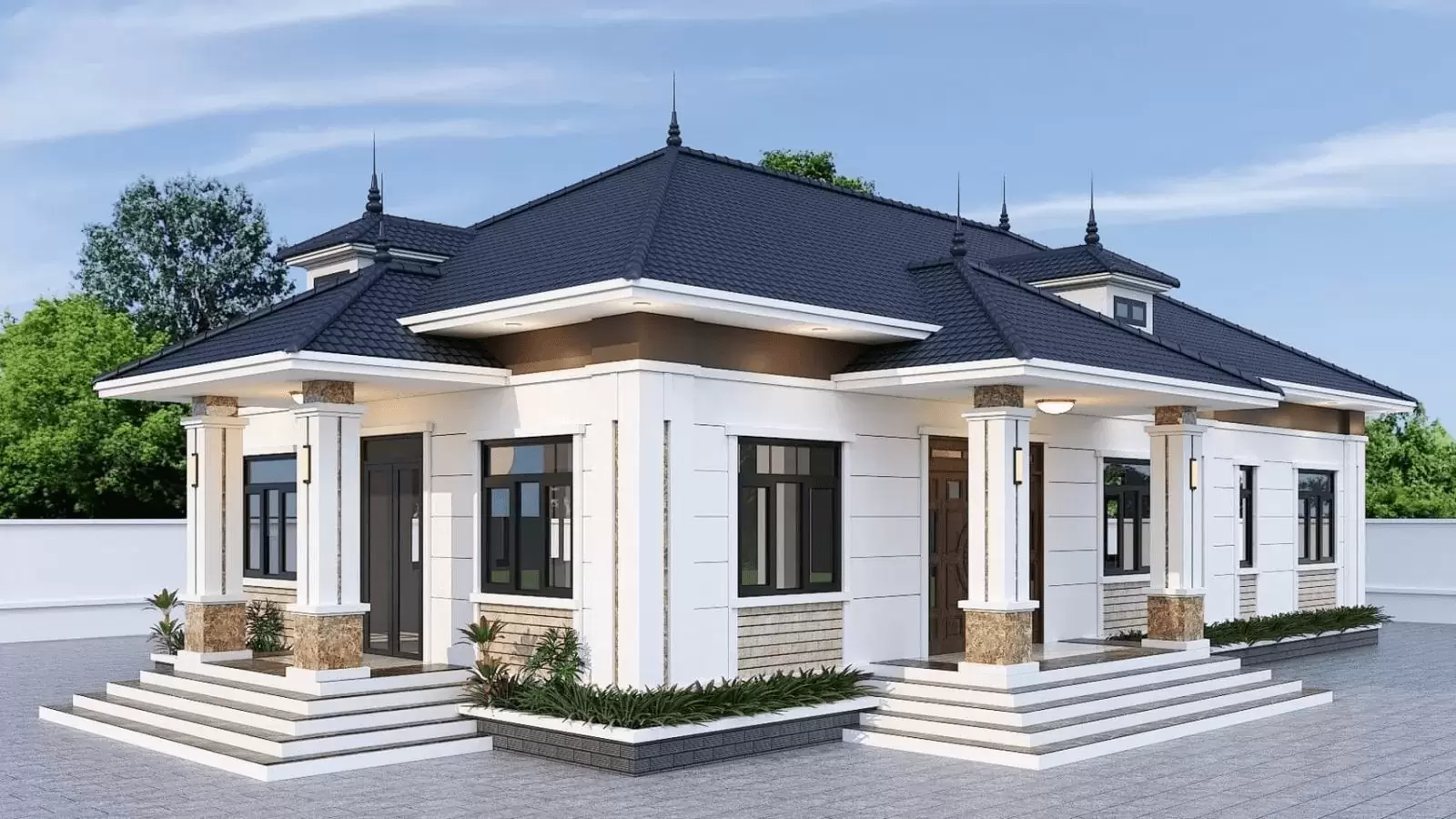 Mái Nhật mái chồng mái độc đáo.