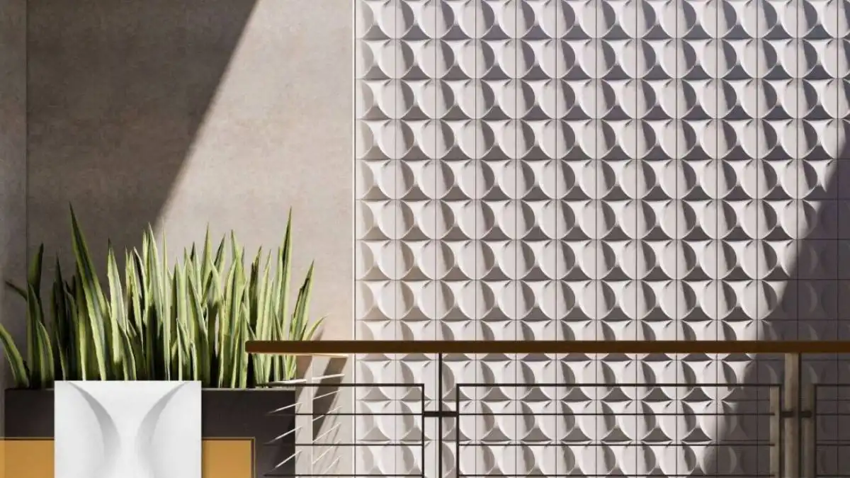 Gạch 3D - lựa chọn gạch ốp giếng trời hoàn hảo cho không gian hẹp.